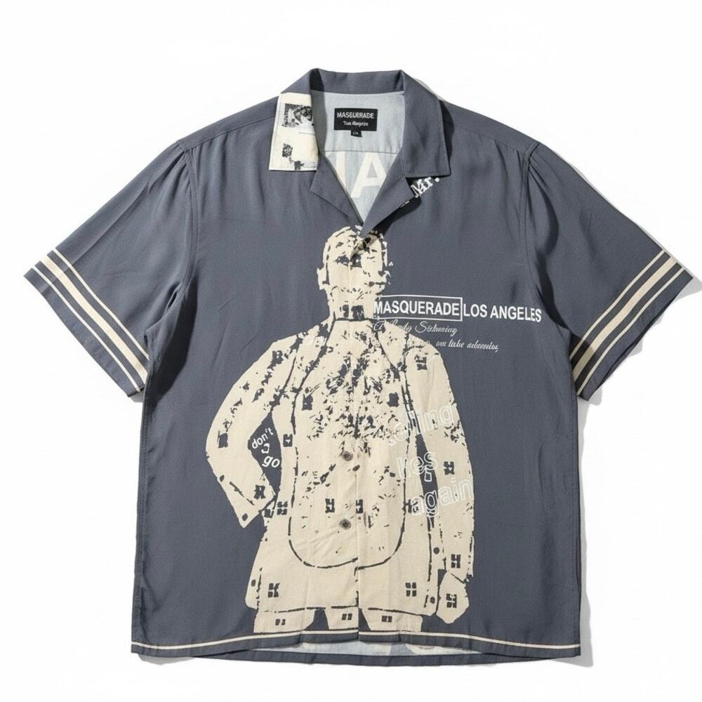 Masquerade Los Angeles Graphic Camp Shirt Breaking Hearts Again Y2K Size XXL